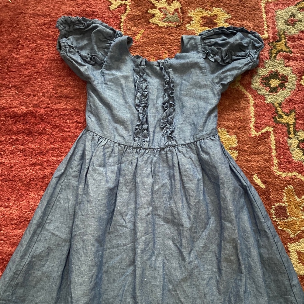 Janie and Jack ruffled denim dress